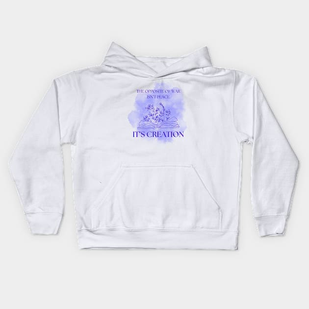 Uplift Collection - War/Peace/Creation (Purple) Kids Hoodie by Tanglewood Creations